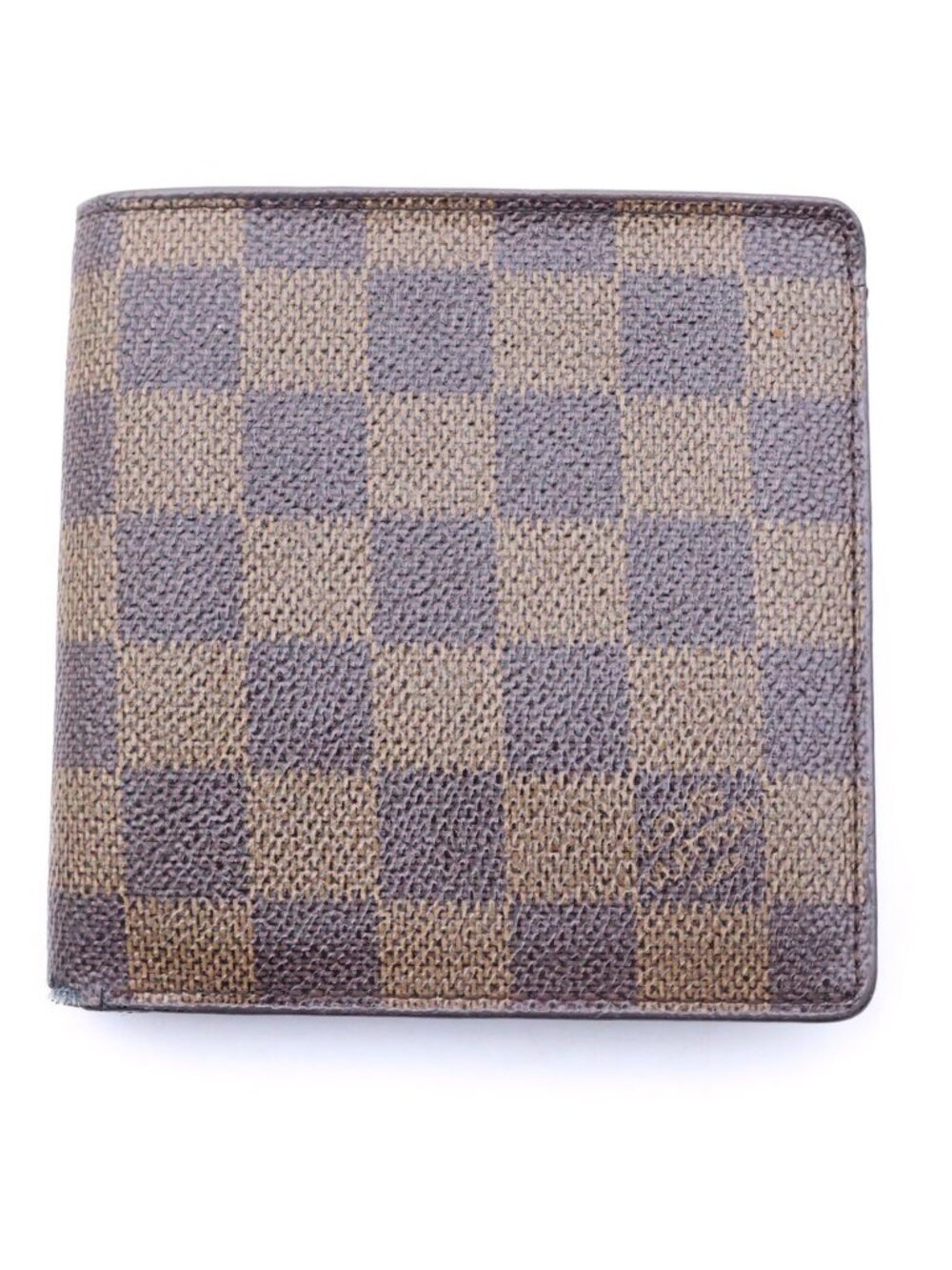 Louis Vuitton Damier Ebene Canvas Portefeuille Marco Wallet Brown